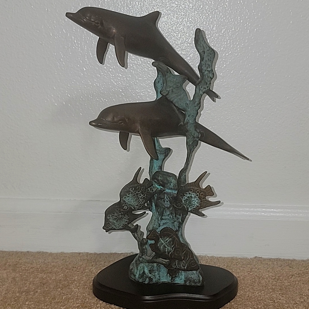Bronze Dolphin Sculpture